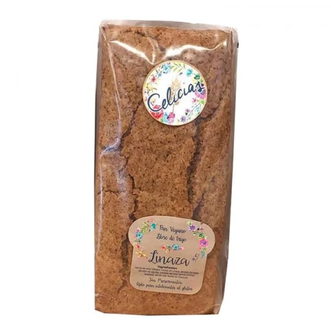 Pan de Linaza Rebanado Sin Gluten 600 gr