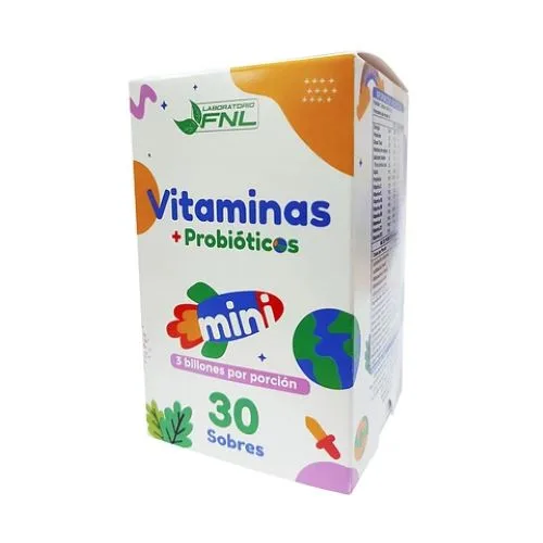 Vitaminas + Probioticos Mini Para Niños 30 Sobres