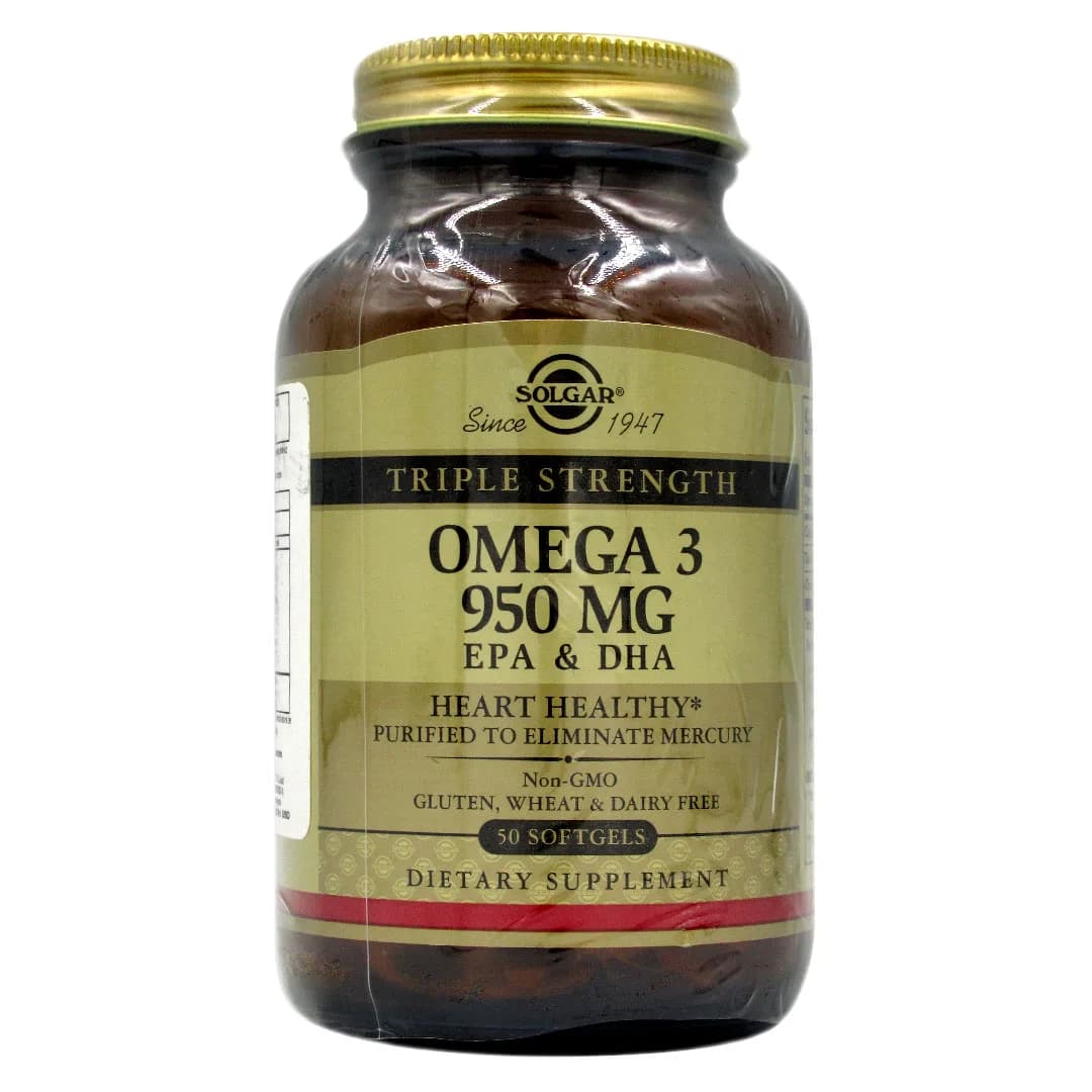 Omega 3 950 Mg EPA Y DHA Sin Gluten 50 Capsulas Soft Gel