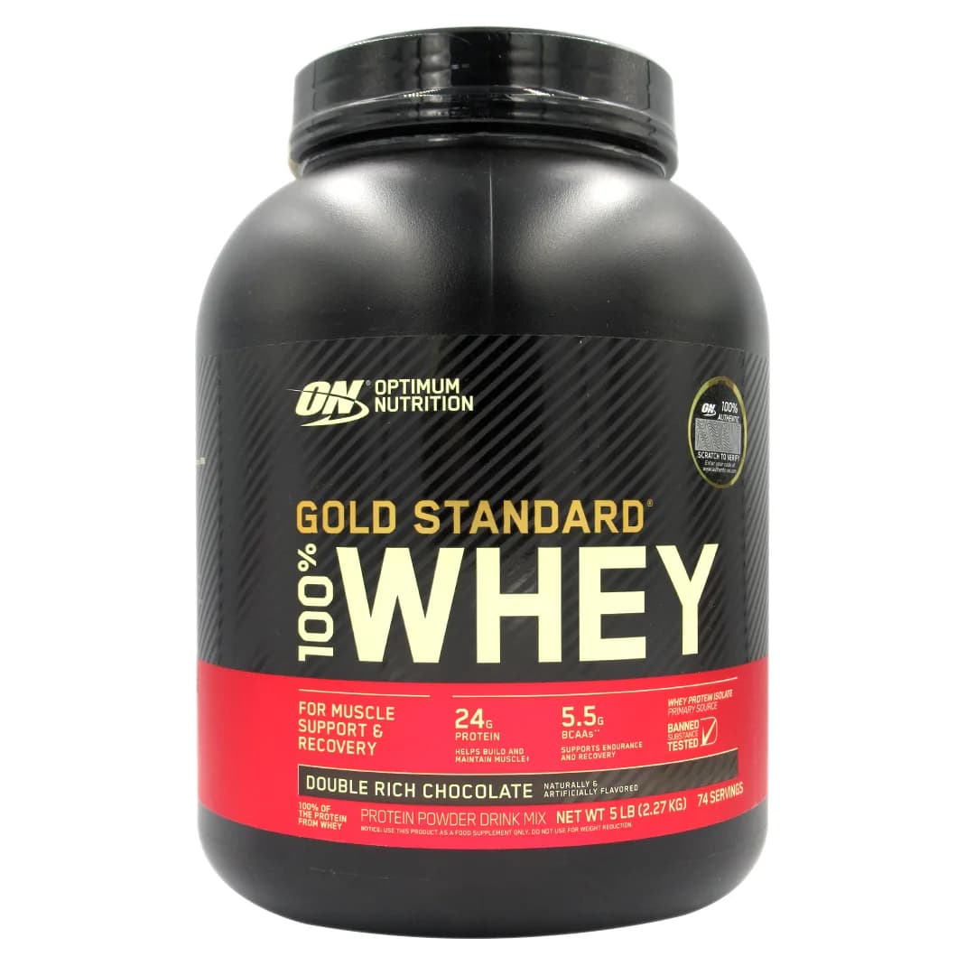 Gold Standard 100 % Whey Protein Proteína en Polvo Sabor Rich Chocolate 5LB (2.27 Kg)