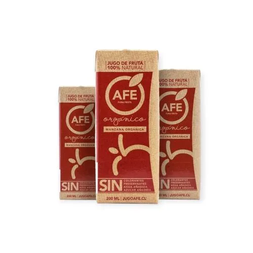 Pack 3 Jugos de Manzana Orgánico Tetra 100 % Fruta 200 ml c/u
