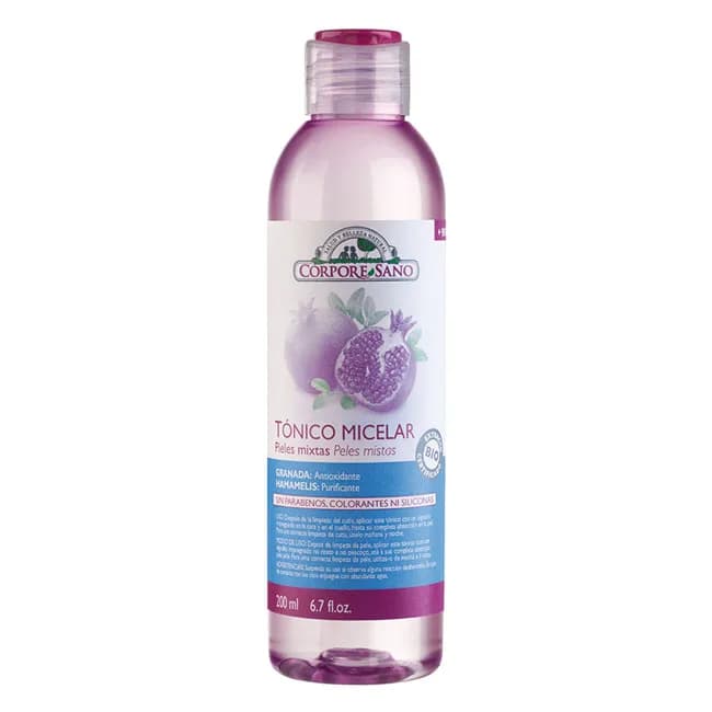 Tonico Agua Micelar Piel Mixta Granada y Hamamelis 200 ml