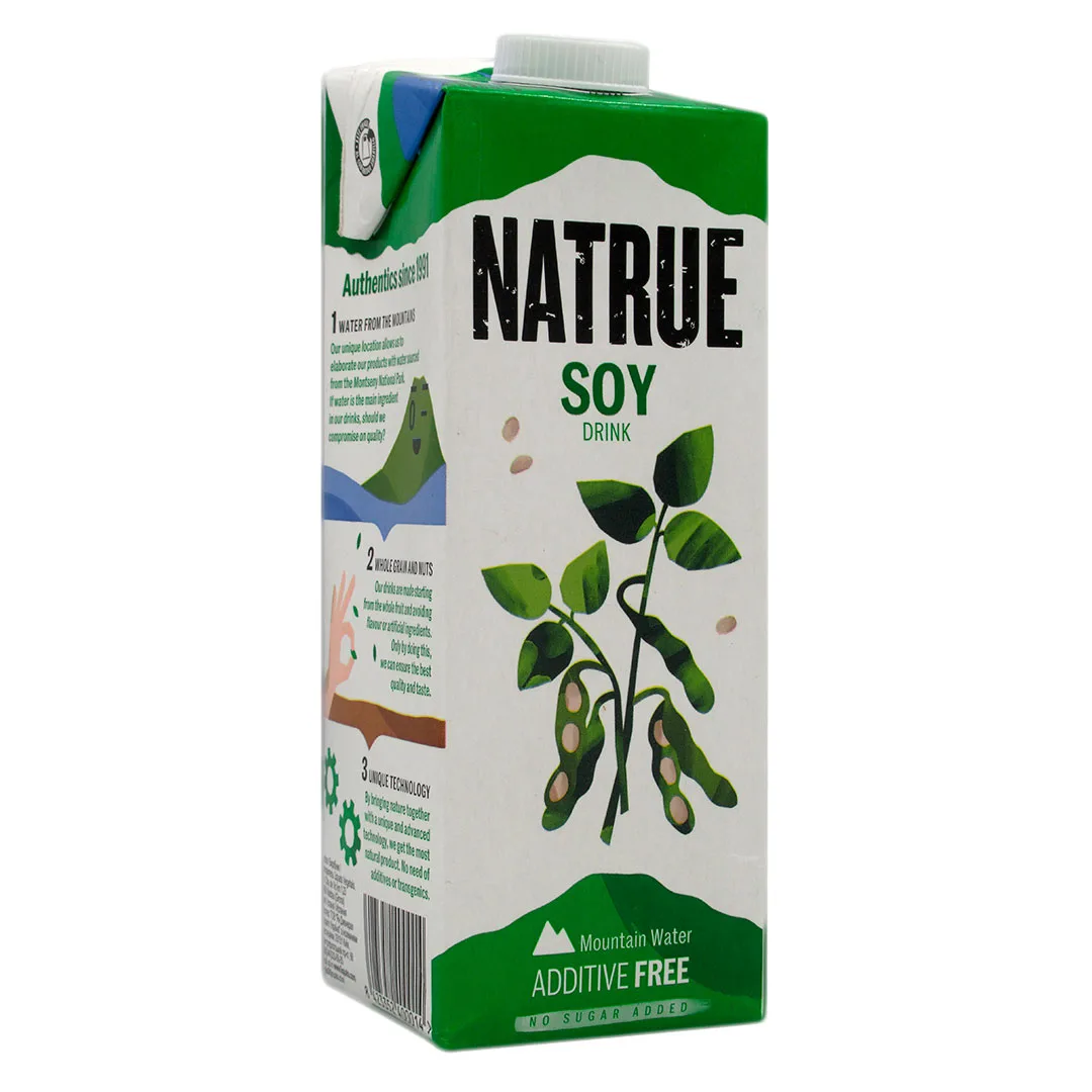 Bebida Vegetal de Soya Sin Aditivos Sin Azúcar 1 LT
