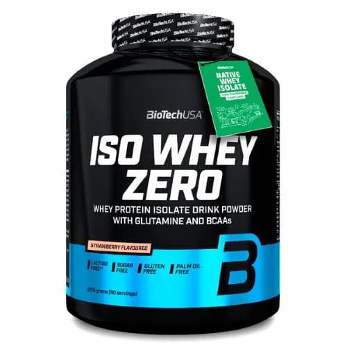 Proteína Iso Whey Zero Lactosa Sin Gluten Sabor Frutilla 2270 grs