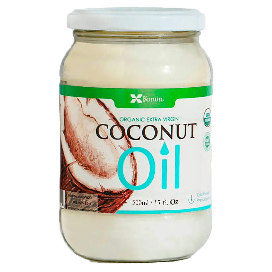 Aceite de Coco Extra Virgen Orgánico Sin GMO 500 ml