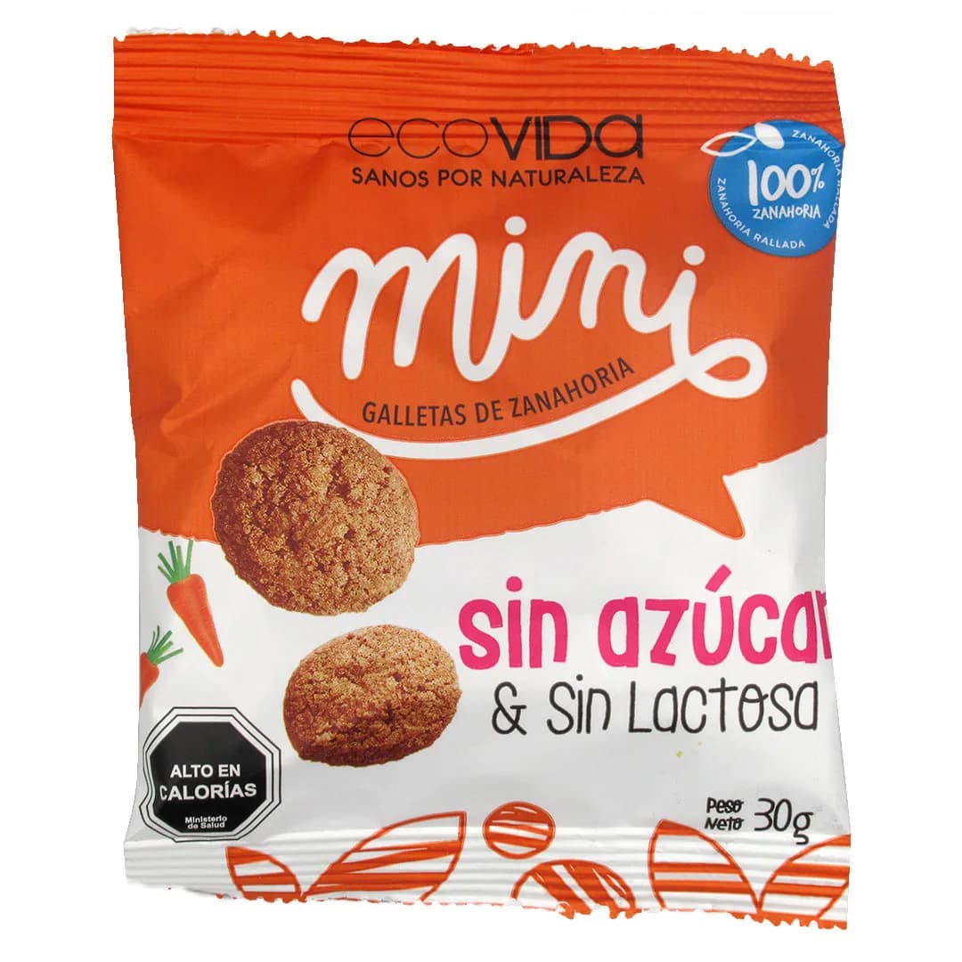Mini Galletas de Zanahoria Sin Azúcar 30 grs