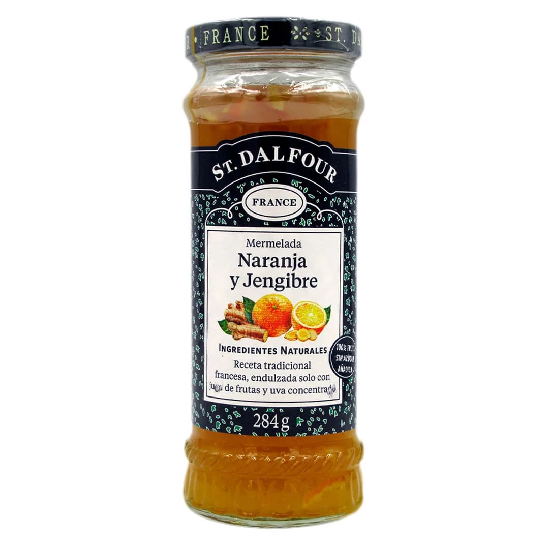 Mermelada de Naranja y Jengibre 100% fruta sin azúcar añadida 284 grs