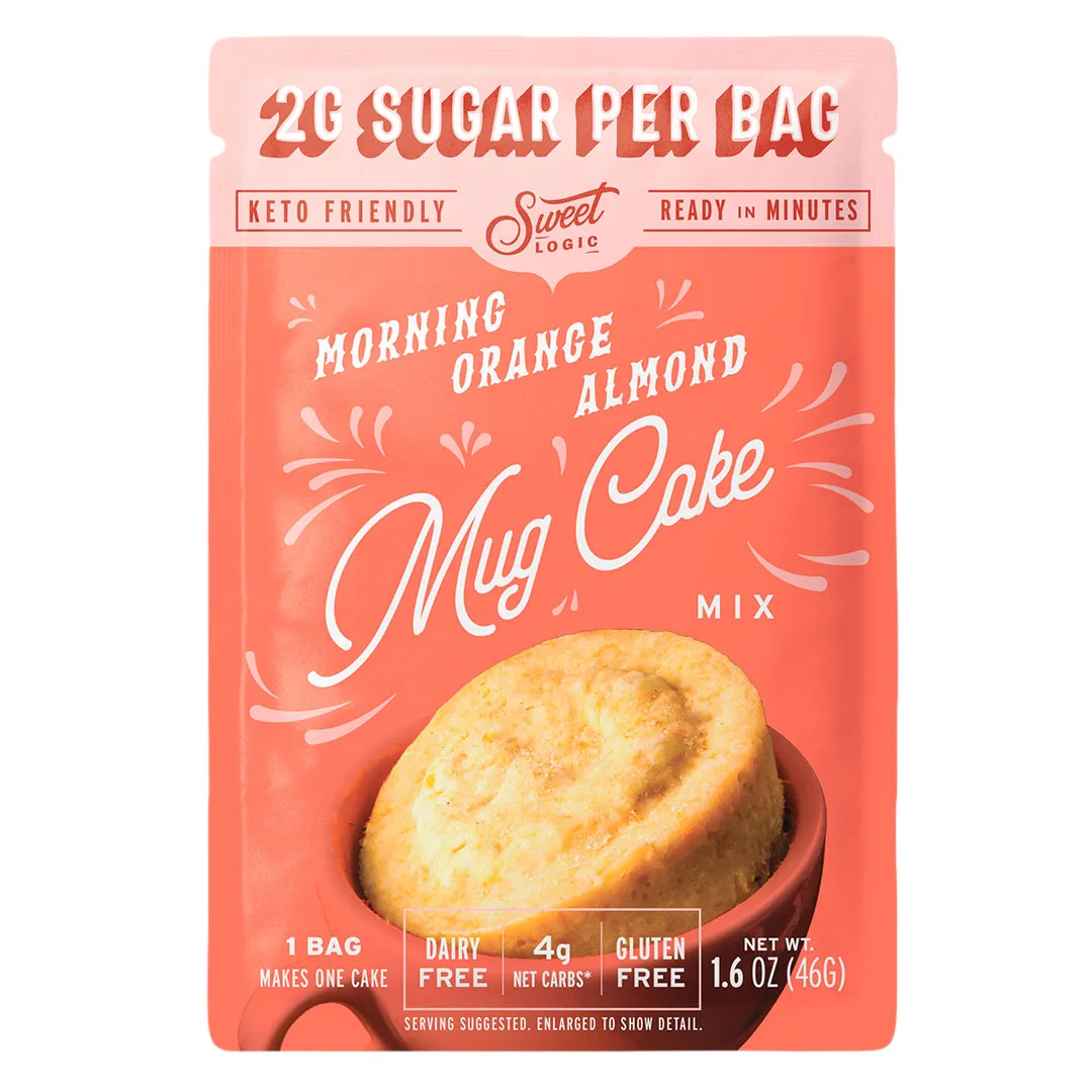 Mezcla para preparar Bizcocho en Taza Sabor Naranja y Almendras Keto Libre de Gluten 1 porción Marca