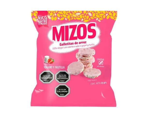 Galletas de arroz Sabor Yogurt Frutilla 25 grs