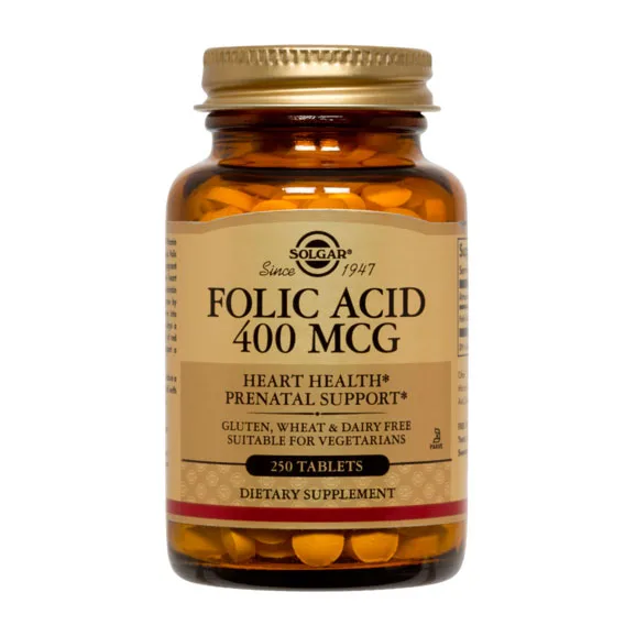 Ácido Fólico 400 Mcg Vegano 250 tabletas