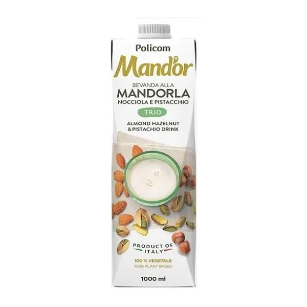 Bebida Vegetal de Almendra, Avellana y Pistacho sin Azúcar 1 lt