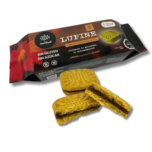 Sandwich galleta lupine vainilla crema cacao familiar180 g