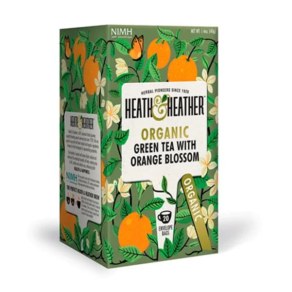 Té Verde Orgánico con Flor de Naranja 20 bolsas