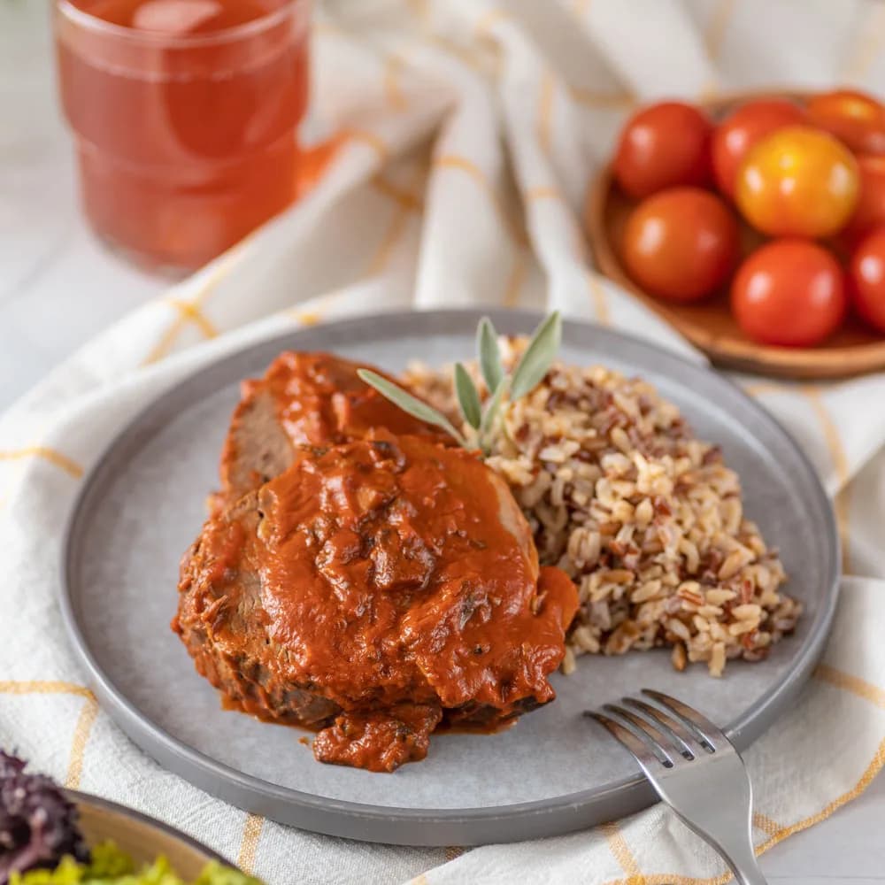 Carne de Vacuno Braseada con Arroz Integral, 360 g