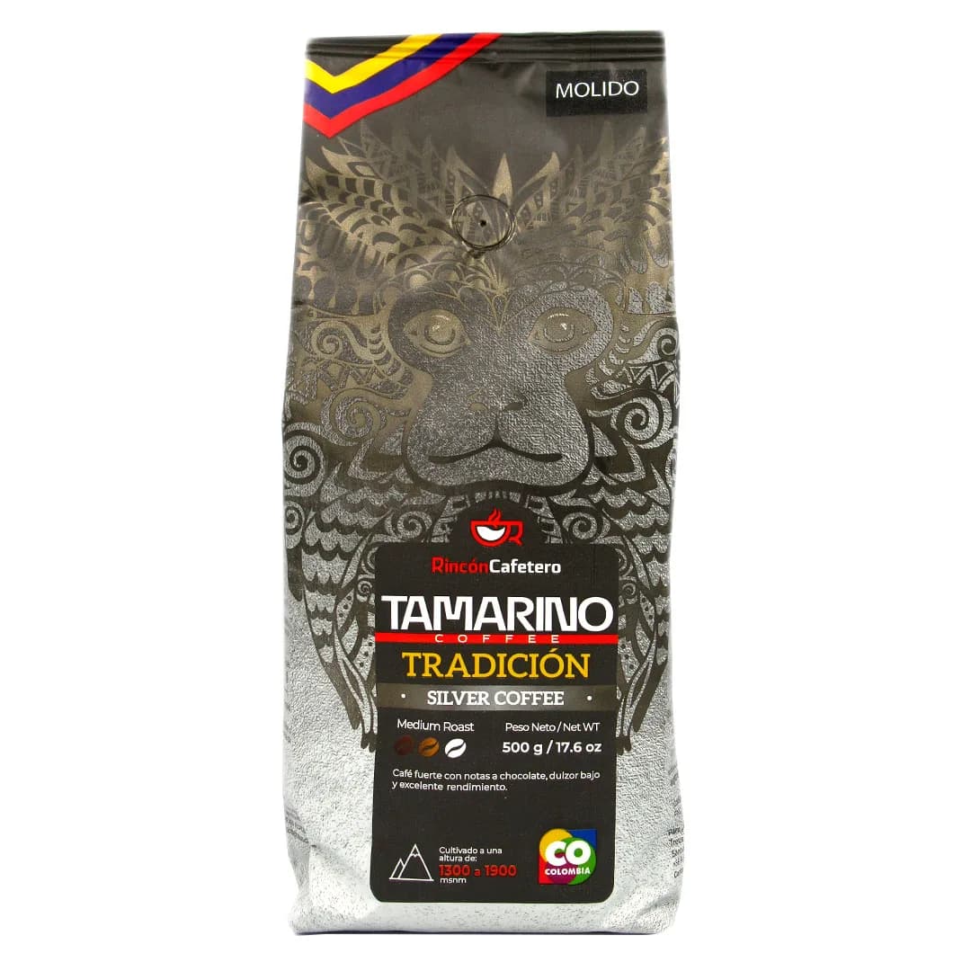 Café Silver Coffe Tradicion Molido, Tamarino, 500 Grs