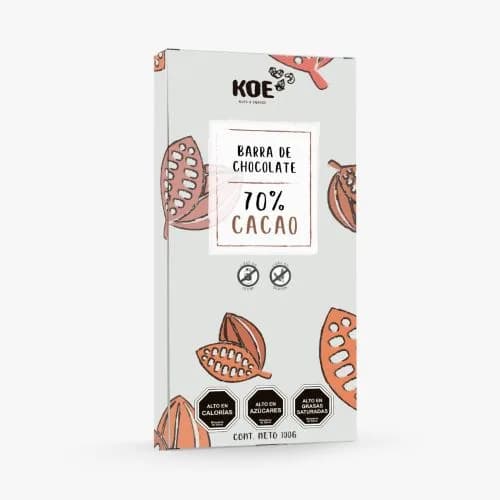 Barra 70% Cacao 100 gramos