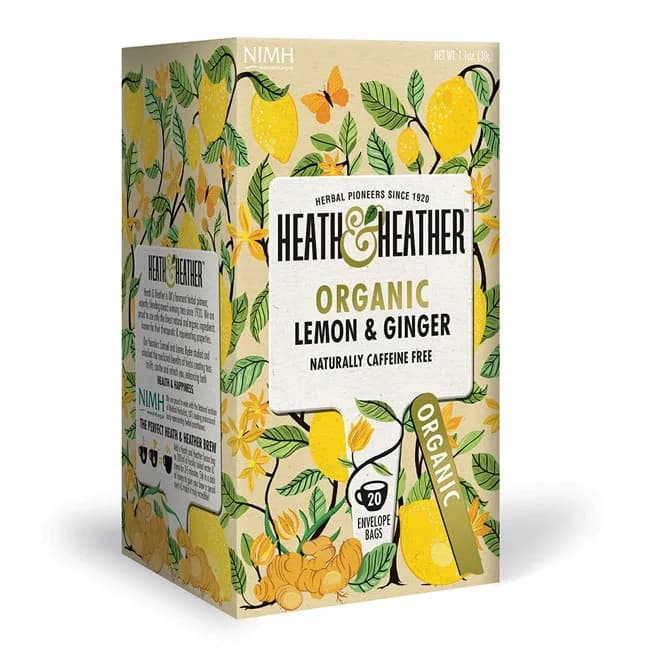 Infusión Orgánica de Limón y Jengibre LEMON & GINGER 20 bolsas