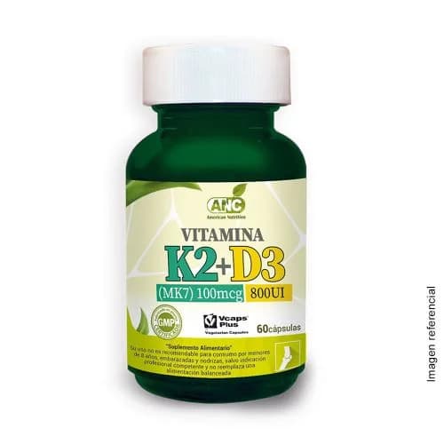 Vitamina K2+D3 de 100mcg - 800UI 30 capsulas blandas