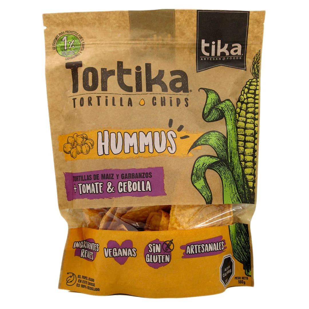 Tortilla Chips de Maíz Sabor Hummus Sin Glúten 180 grs