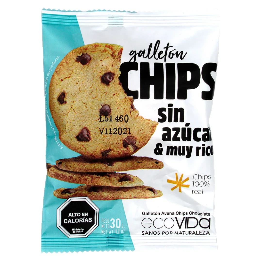 Galleton de Chip de Chocolate Sin Azúcar 30 grs