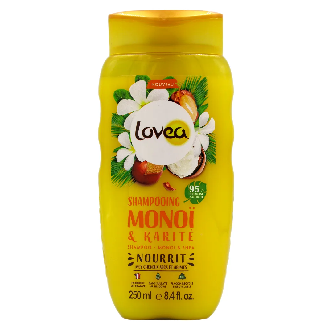 Shampoo Monoi y Karite Cabello Seco Sin Silicona 250 ml