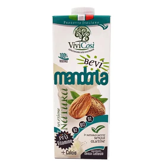 Bebida Vegetal de Almendras con Vitaminas y Calcio Sin Gluten 1 Lt