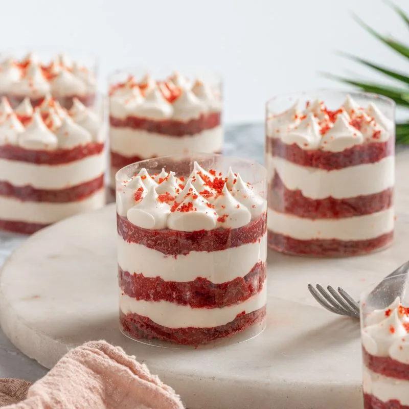 Pack Mini Torta Red Velvet sin Azúcar. Keto. 2 un.
