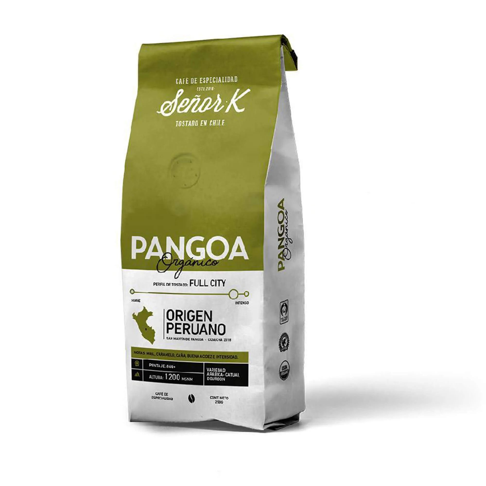 Café Peruano Molido Orgánico, 250 grs