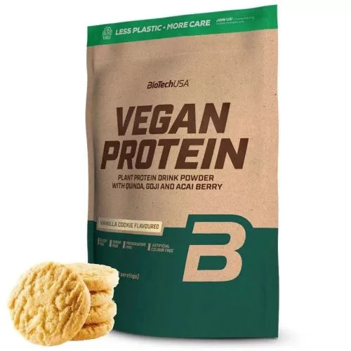 Proteína Vegana en Polvo L-Glutamina L-Arginina Sabor Vainilla Cookie 500grs