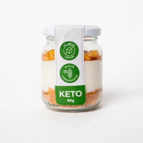 Postre Cheesecake Crumble de Manzana Keto, Sin Azúcar Añadida, 90 g