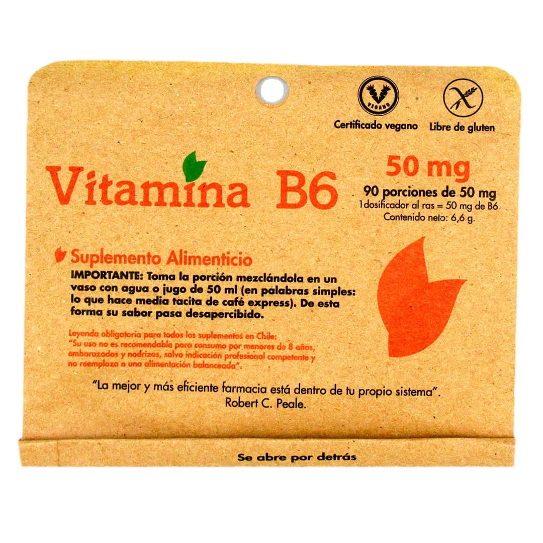 Vitamina B6 90 porciones de 50 mg