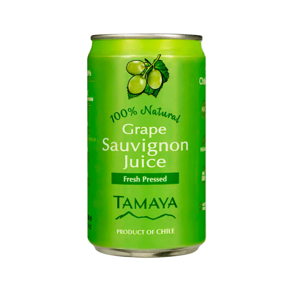 Jugo de Uva Grape Suavignon Fresh Pressed Sin Gluten Vegano lata 200 ml