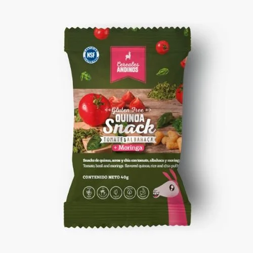 Snack Quinoa Vegano Tomate & Albahaca con Moringa 40Gr.