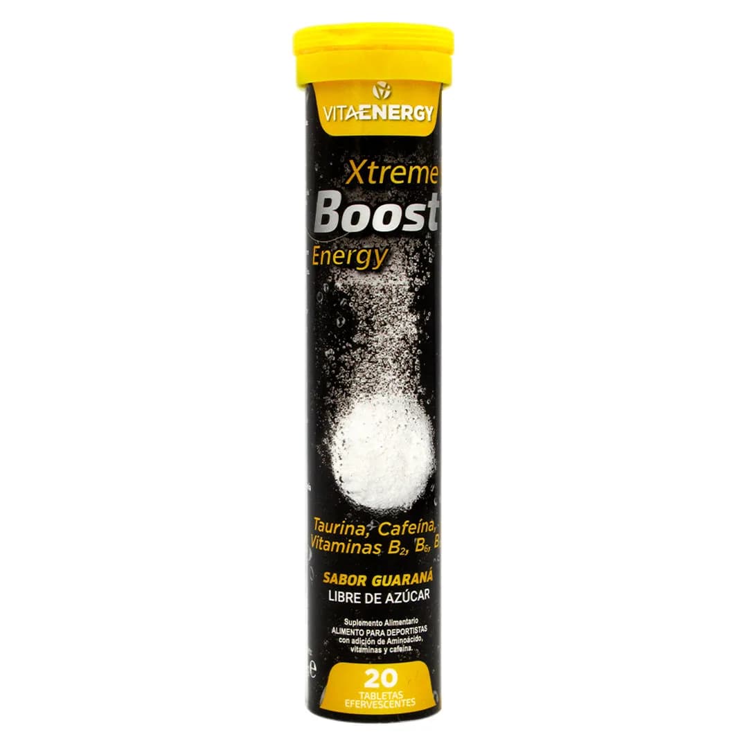 Xtreme Boost Energy Sin Azúcar Sabor Guarana 20 Tabletas Efervescentes