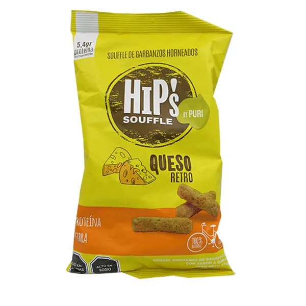 Souffle Vegano Hips Sabor Garbanzos Queso Tamaño Familiar 170 Grs