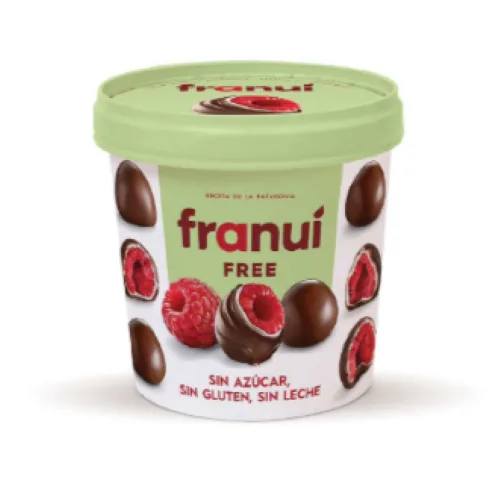 Frambuesas Bañadas en Chocolate con de Castañas de Caju Sin Gluten Sin Azúcar 100g