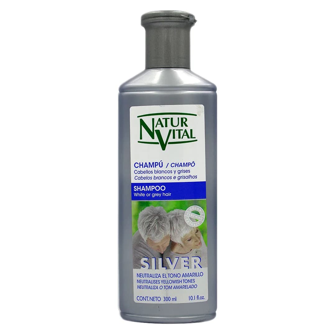Shampoo SilverCabellos blancos y grises 300ml