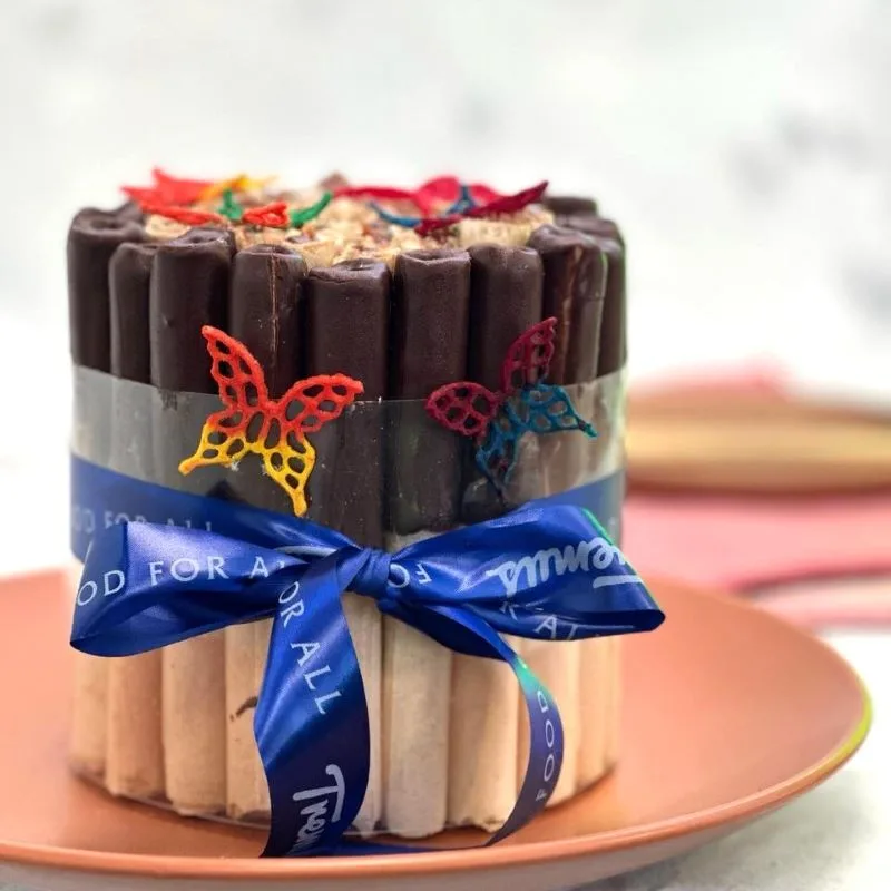 Torta Cuchuflí con baño de Chocolate, sin Azúcar, 53 un