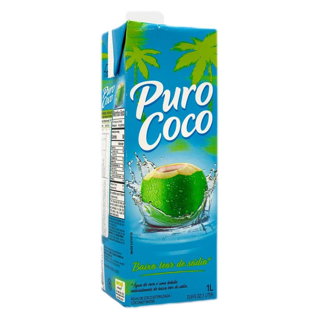 Agua de Coco Esterilizada Natural 1 LT
