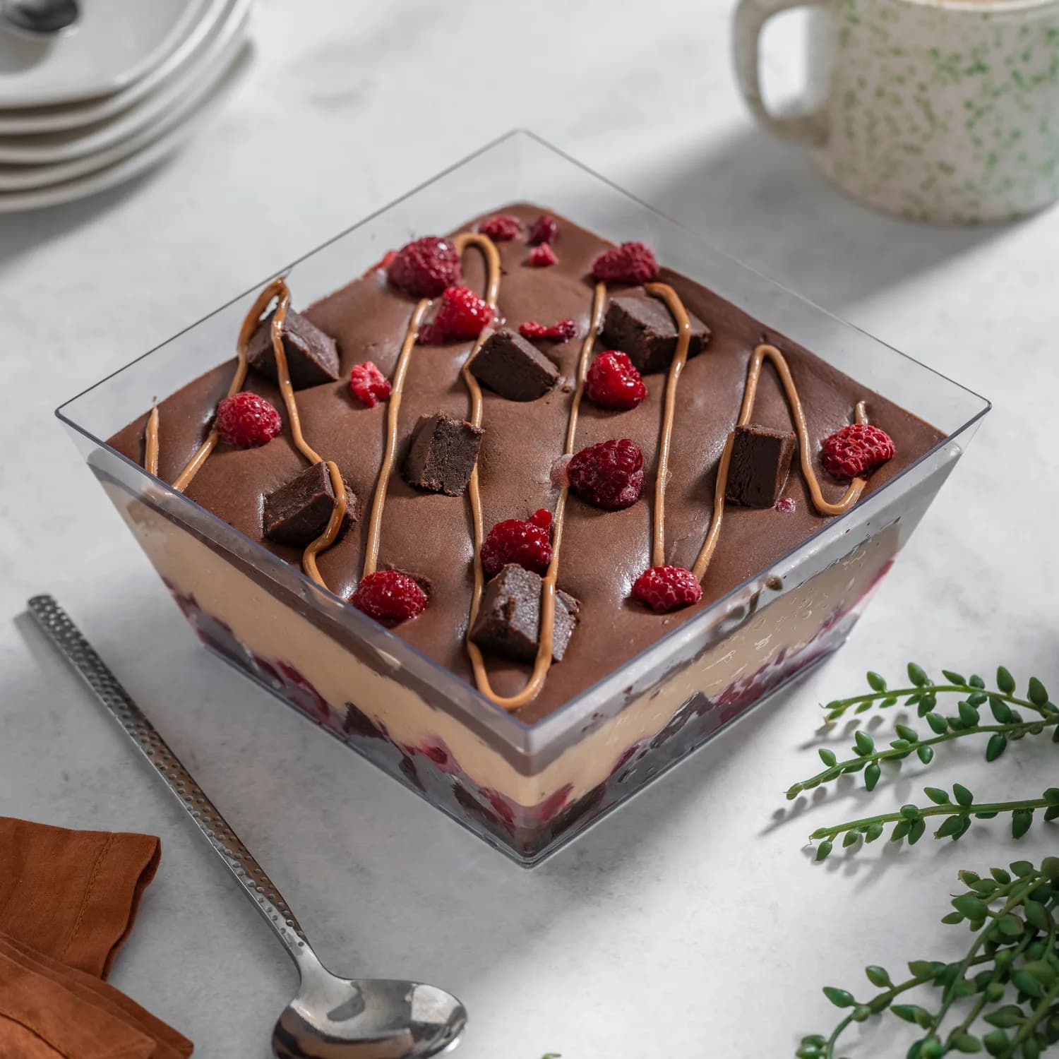 Postre de Brownie Manjar, Sin Azúcar Añadida, 1000 g