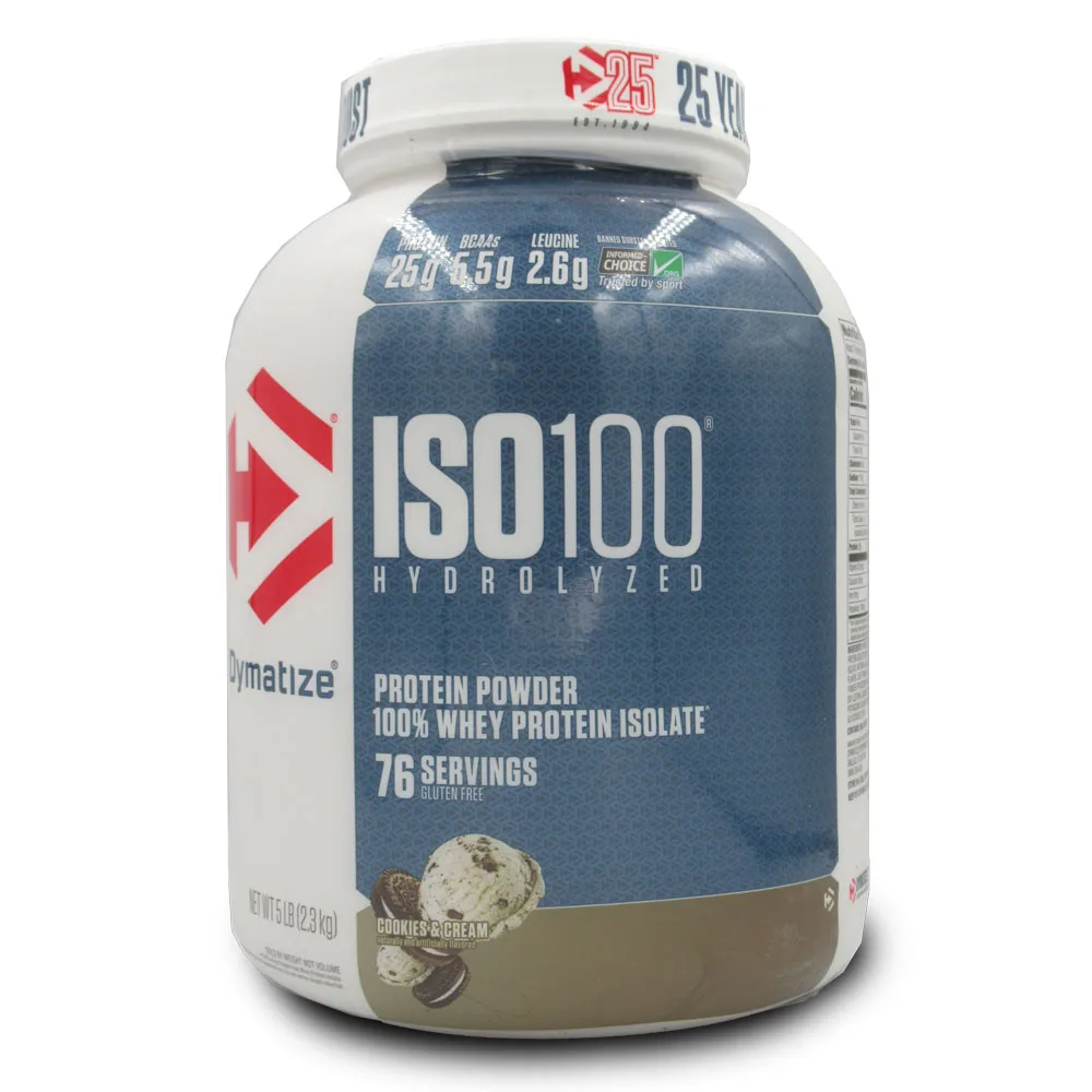Proteína ISO 100 % Whey Protein Isolate Sabor Cookies y Cream 23 Kg