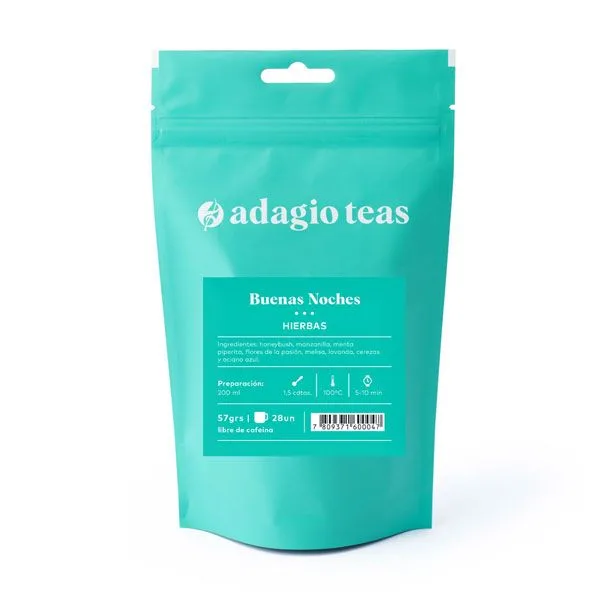 Té Hierbas Buenas Noches libre de cafeina 57 grs rinde 28 un