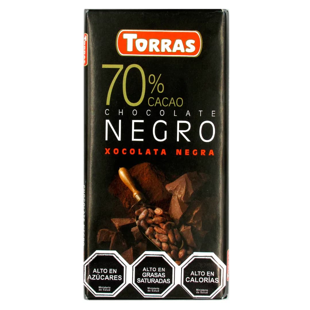 Chocolate 70% Cacao sin glúten 80 grs