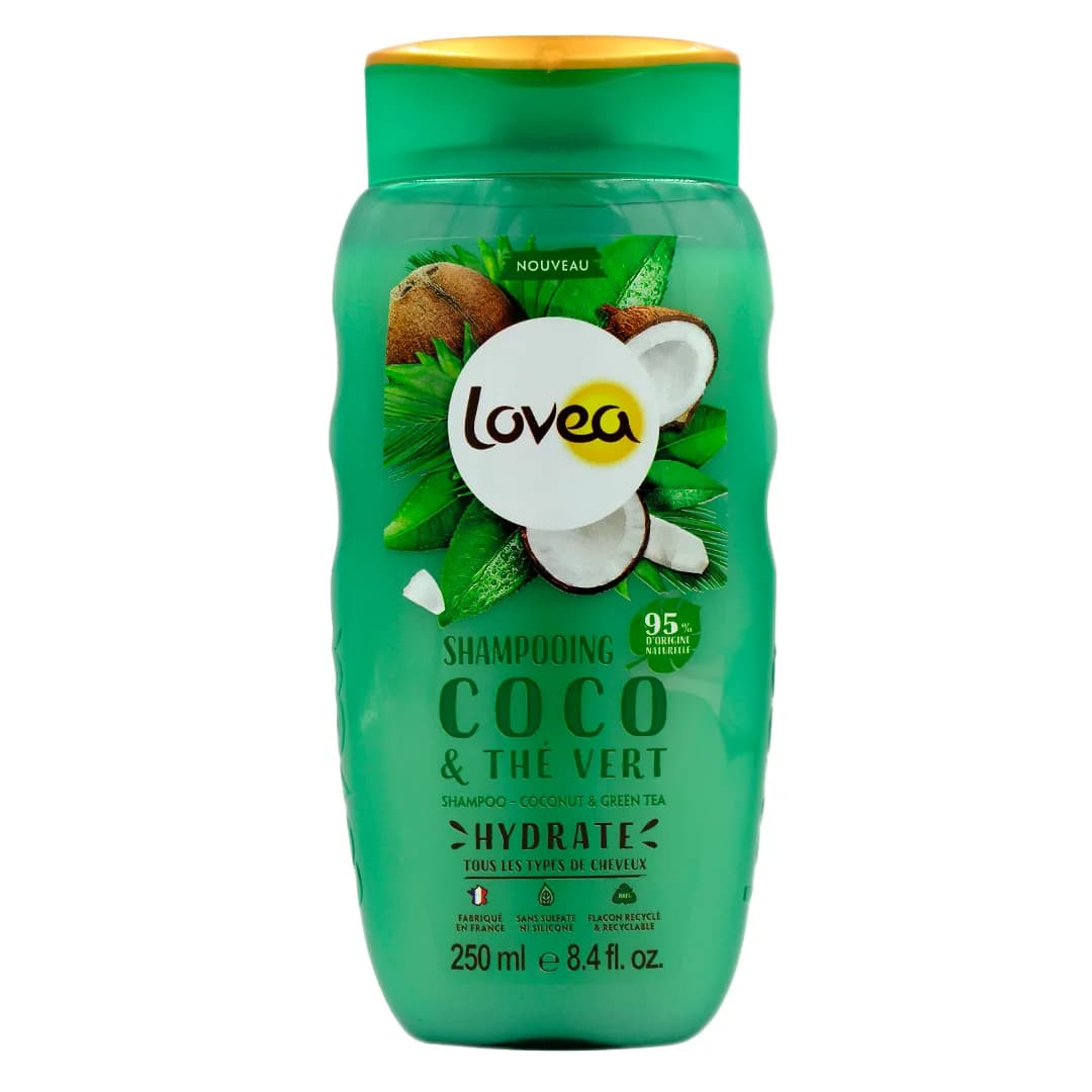 Shampoo Coco y Té Verde todo tipo de cabello sin Silicona 250 ml