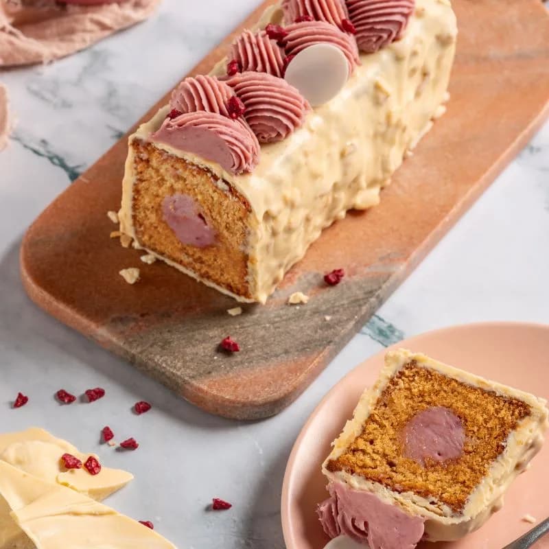 Travel Cake de Frambuesa. sin Azúcar. Gourmet Familiar.