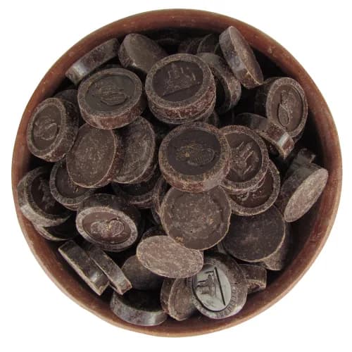Moneda de Chocolate Bitter, 85% Cacao, sin Azúcar, Vegano, 250 gr, Granel Tremus