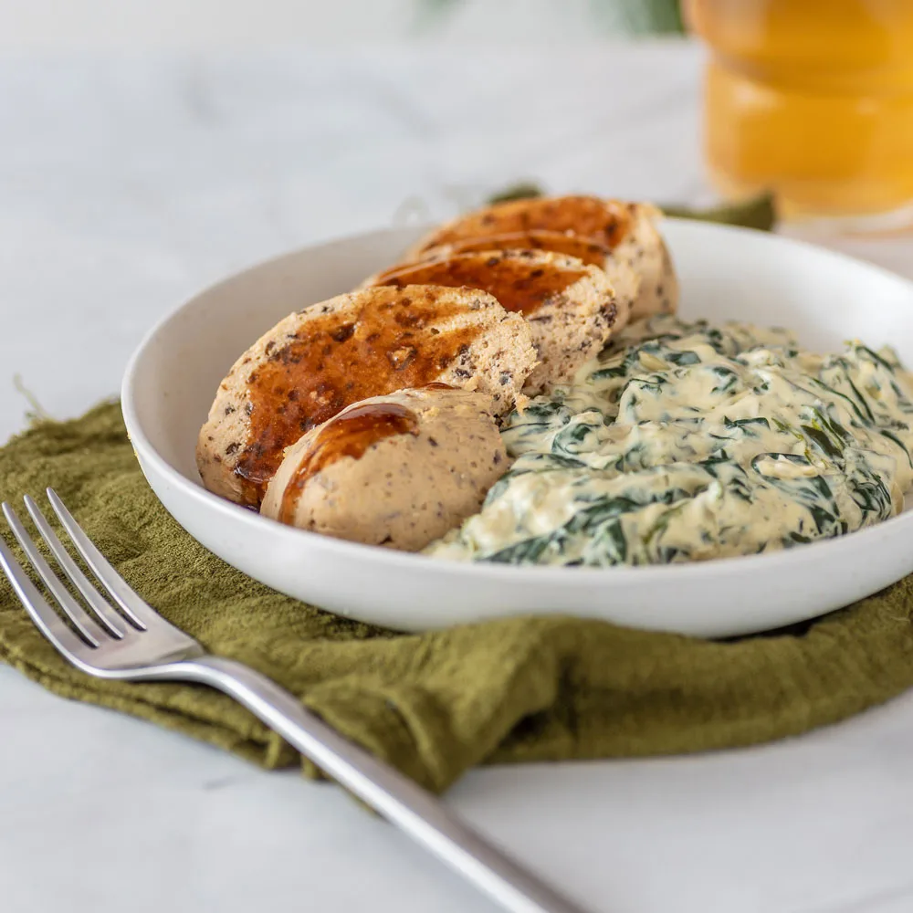 Suprema de Pollo Rellena con Queso Azul y Espinacas a la Crema, Keto, 340 g