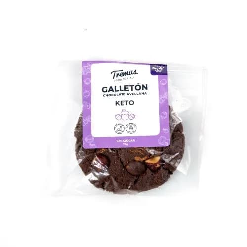 Galletón Chocolate Avellana, Keto, Sin Azúcar Añadida, 75 g