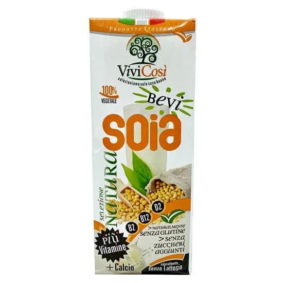Bebida Vegetal de Soya con Vitaminas y Calcio Libre de Gluten 1 Lt