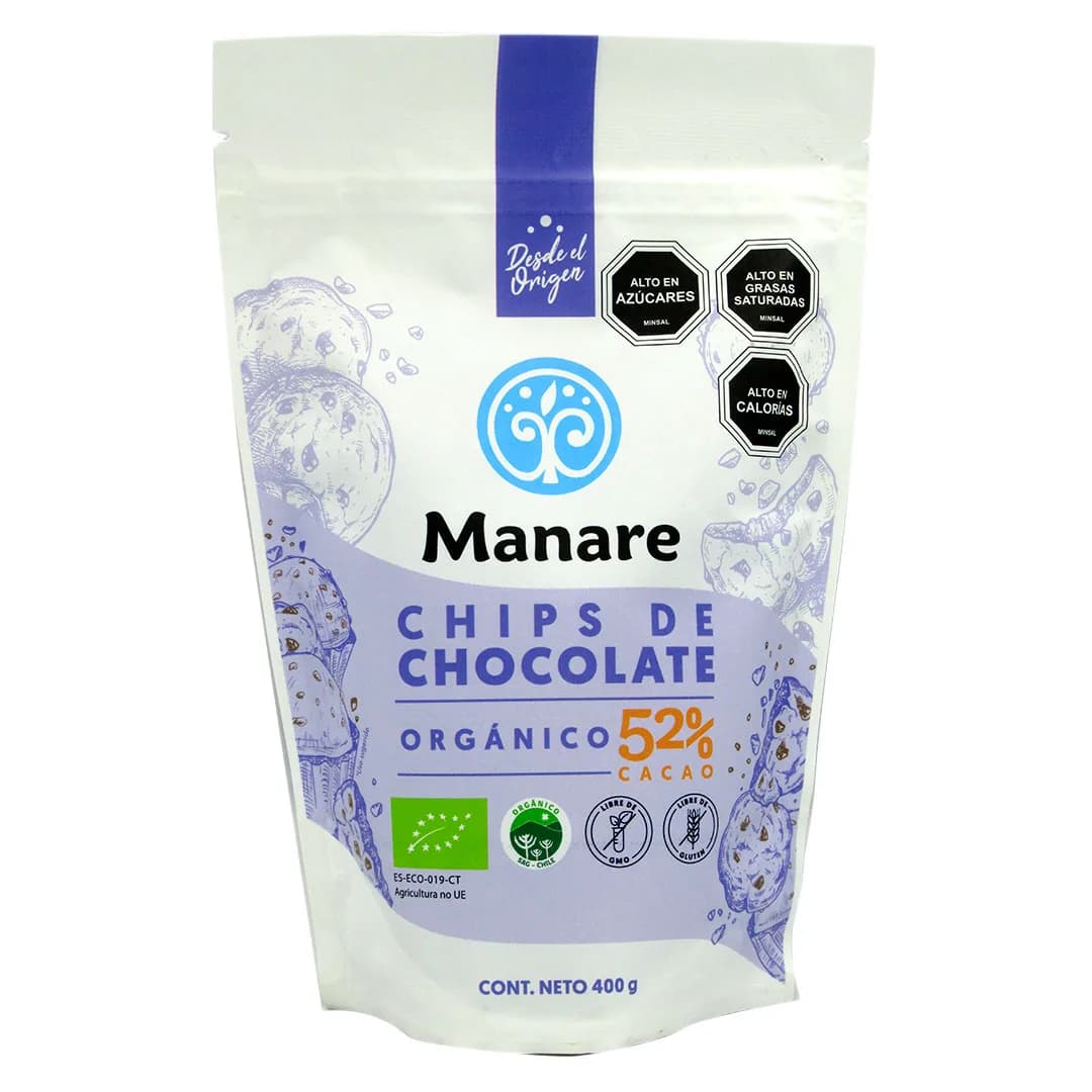 Chips de Chocolate Orgánico 52% Cacao 400 grs